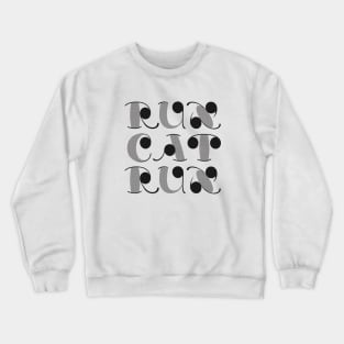 RunCatRun visual noise font in grey Crewneck Sweatshirt